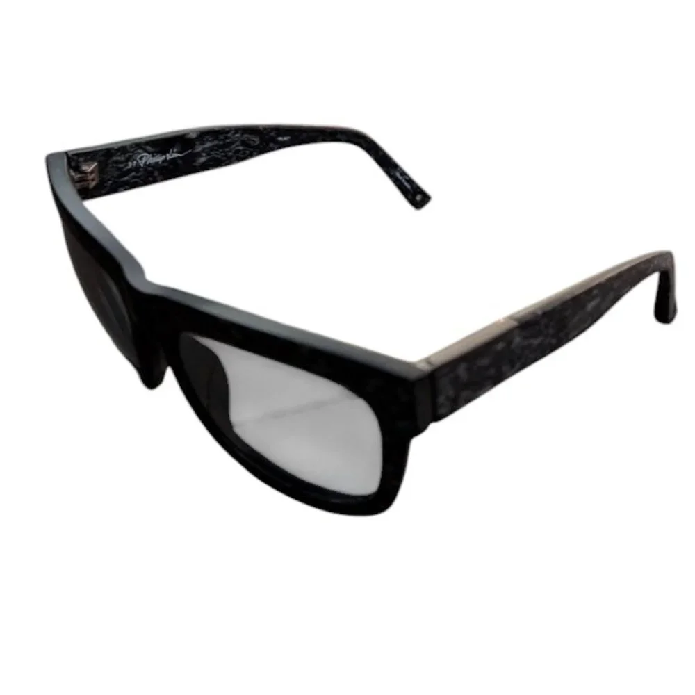 3.1 Phillip Lim x Linda Farrow PI40 56mm Grey Acetate Blue Lens Sunglasses